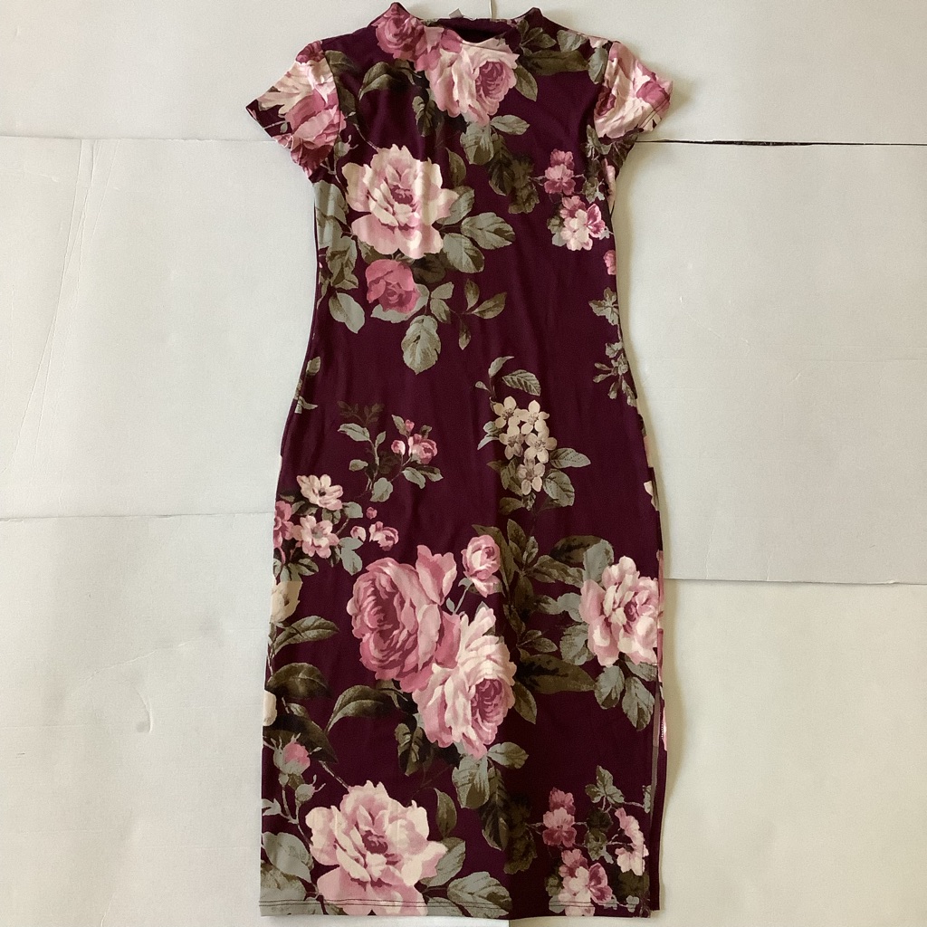 Floral Burgundy Dress